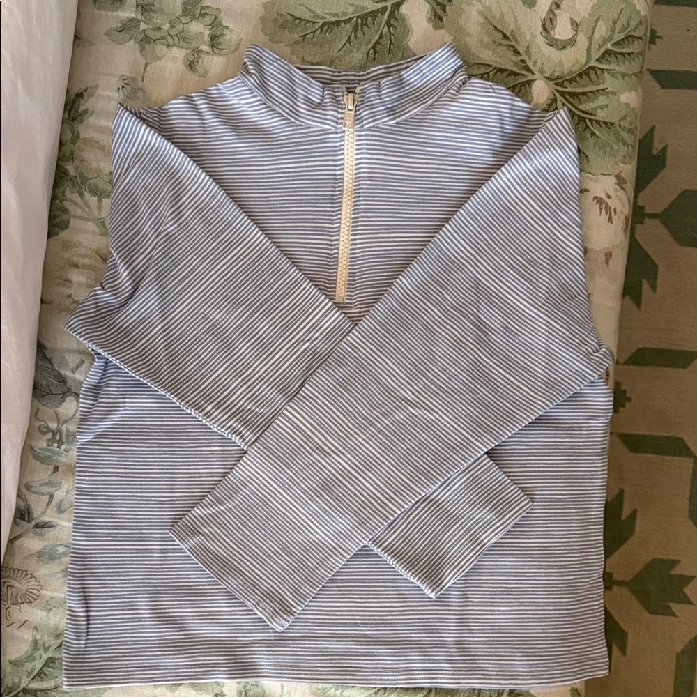 Hannah Kate Blue and White Striped Top